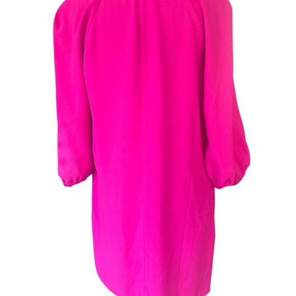 Trina Turk Hot Pink 3/4 Sleeve Tunic Dress with Pockets - Picture 4 of 8